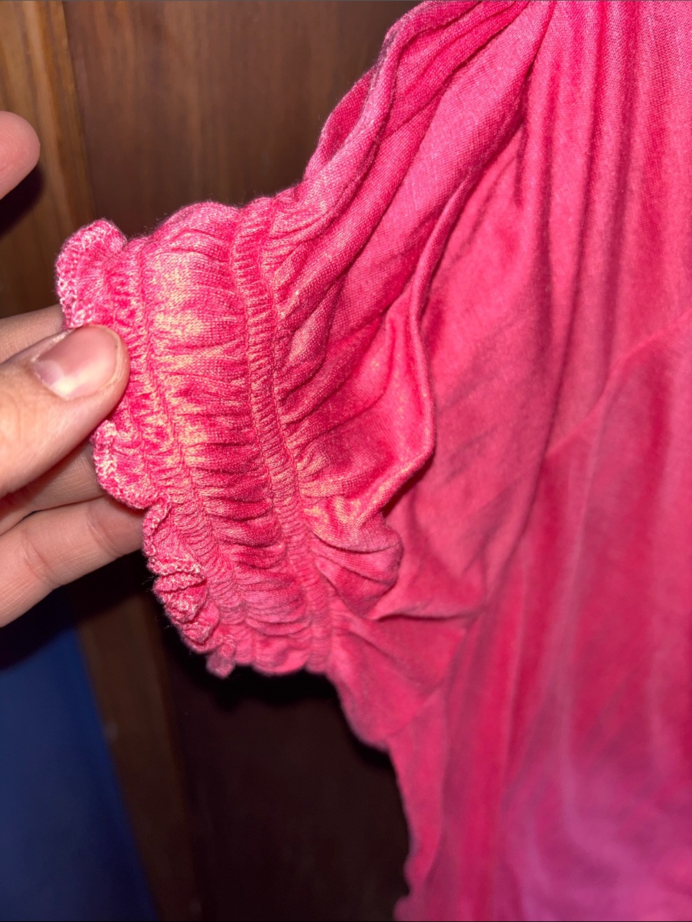 Faded Glory Hot Pink Peasant Blouse - Picture 10 of 12